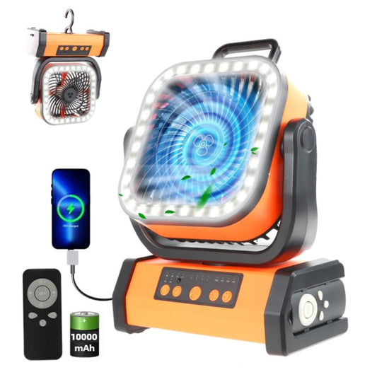 Multifunctional 30000Mah Camping Fan with LED Light, Bluetooth Speaker & Remote, USB-C Rechargeable, for Emergency, Travel, Outdoor, Tent, Home, Office